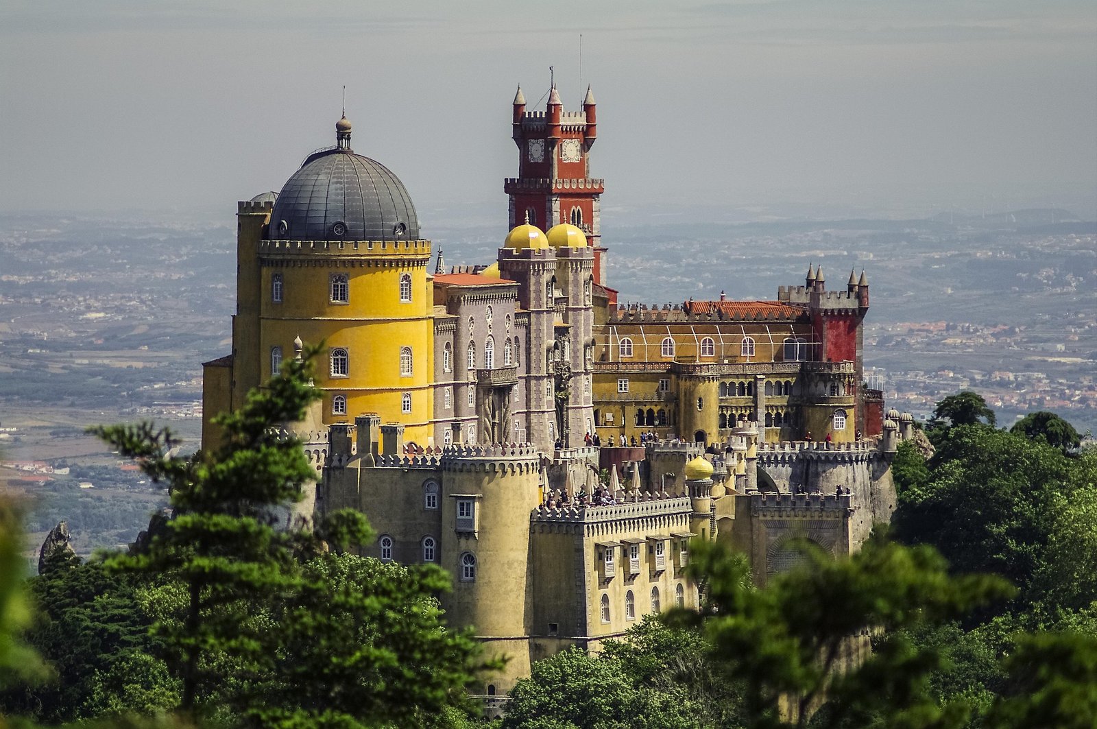 Pena Palace on the ridge above Sintra