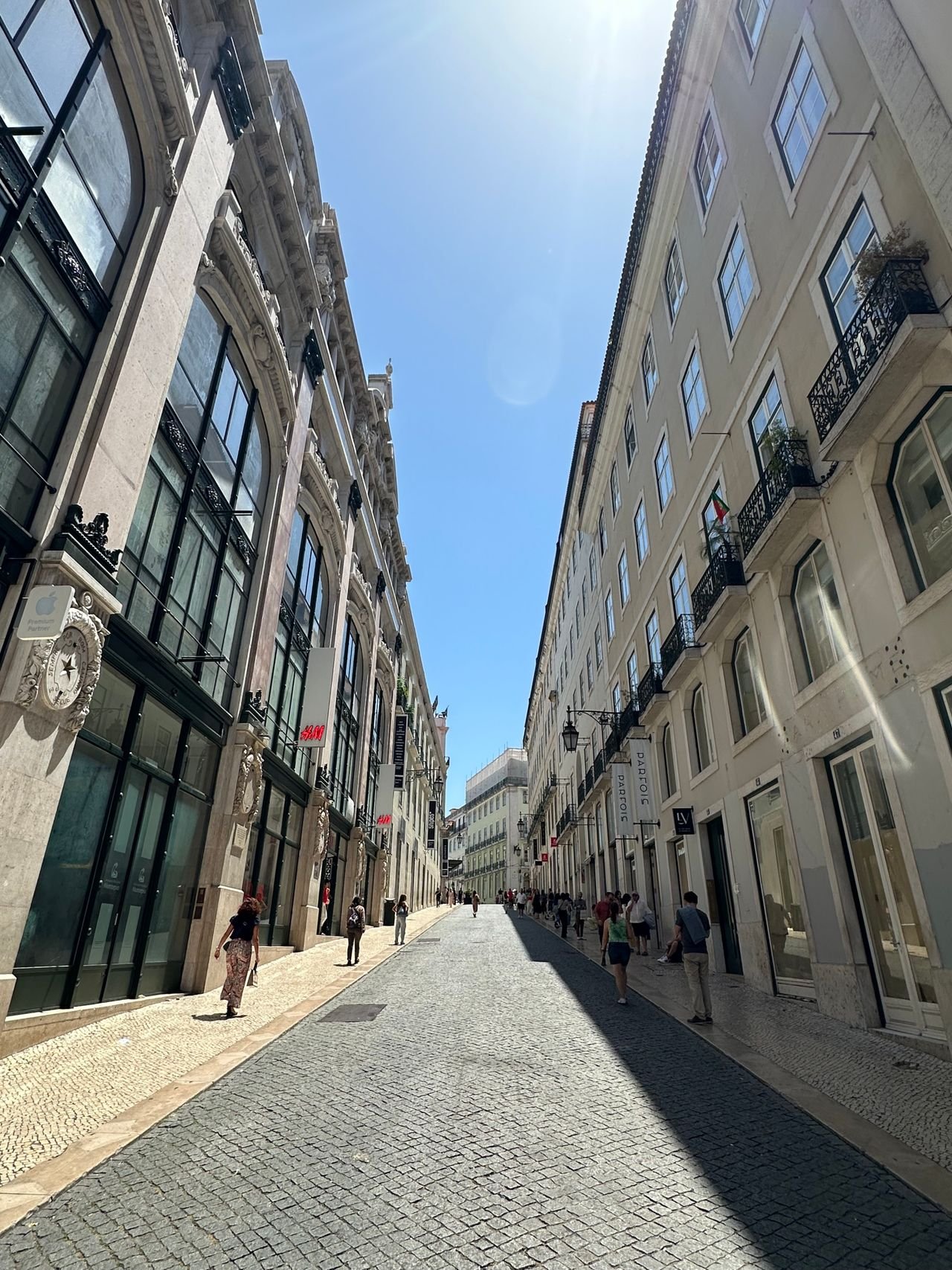 The grid of streets and arcades in Lisbon's Baixa Pombalina