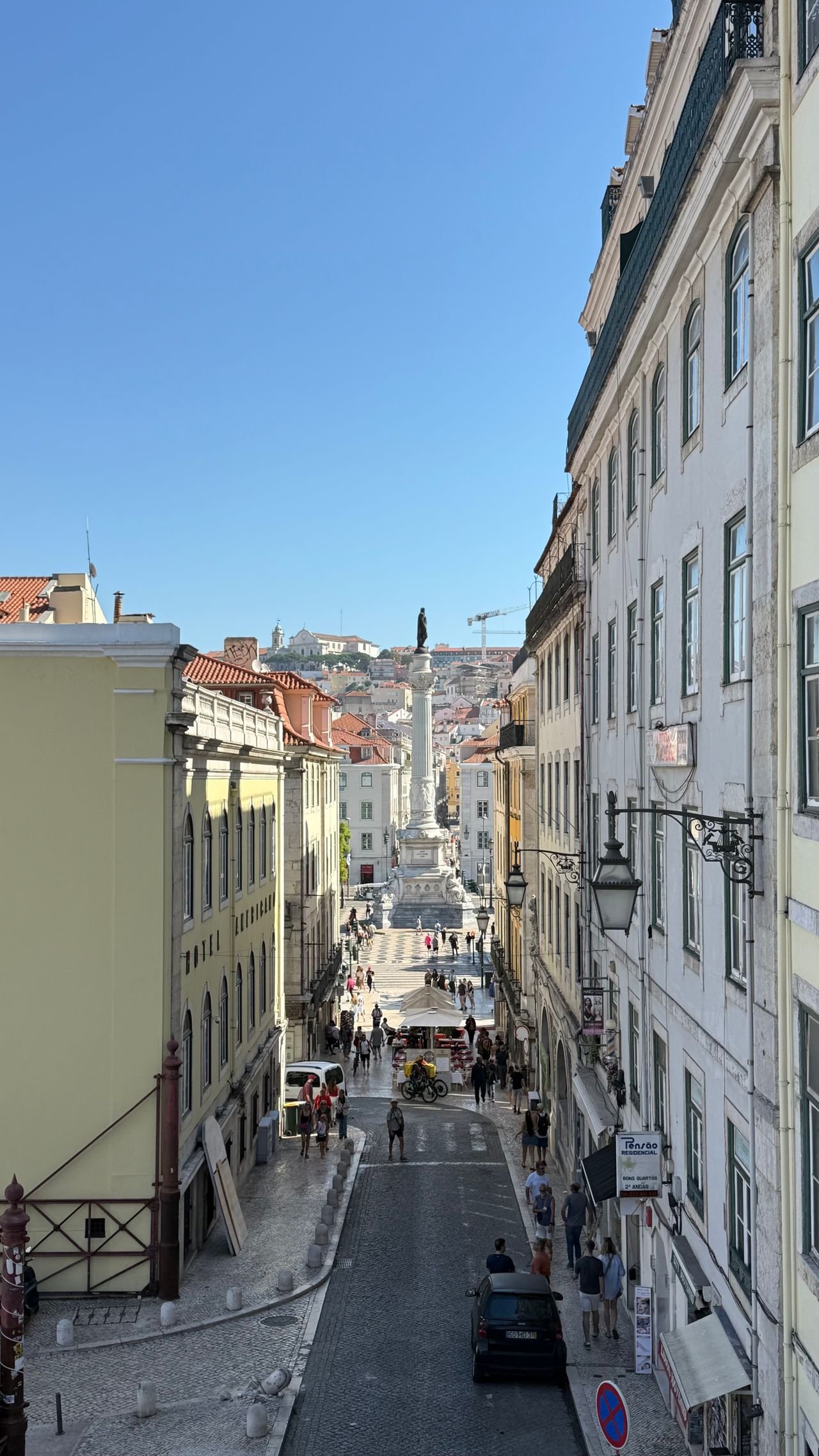The garden and nineteenth-century facades of Príncipe Real, Lisbon